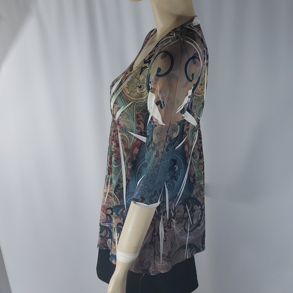 🎄Design works🎄 3/4 sleeve tunic paisley design - Picture 6 of 7